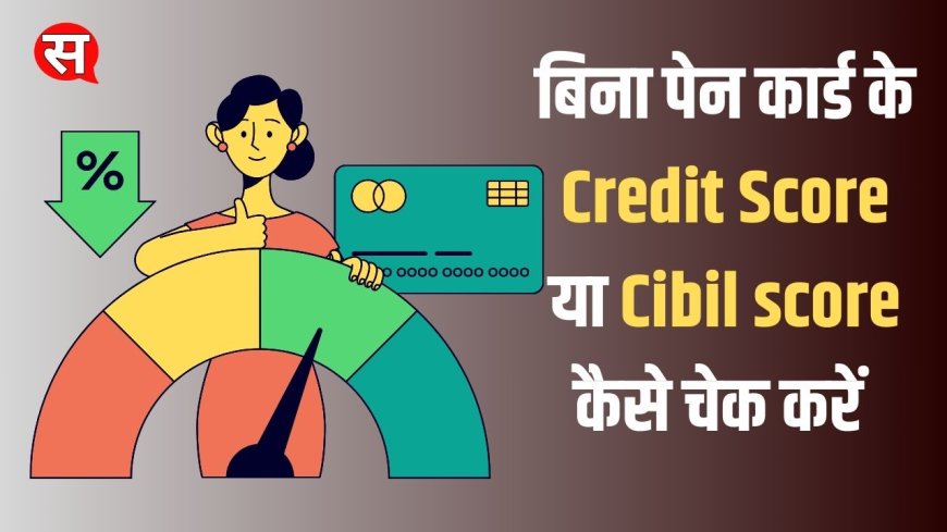 बिना पेन कार्ड के Credit Score या Cibil score कैसे चेक करें 