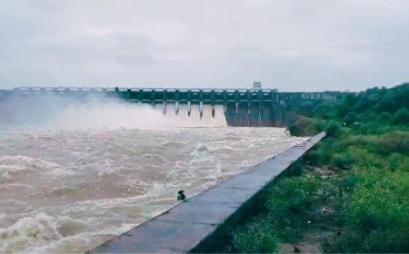 बरगी बांध के चार और गेट खोले गये ,  13 गेटों से छोड़ा जा रहा 1.12 लाख क्युसेक पानी