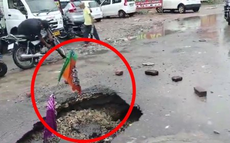 Raebareli News: रायबरेली चढ़ रहा भ्रष्टाचार की भेंट, नवनिर्मित सड़क बारिश से ढही