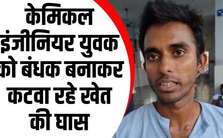 MP  Guna News : केमिकल इंजीनियर युवक को बंधक बनाकर कटवा रहे खेत की घास