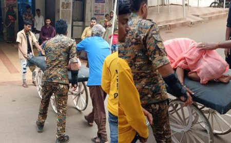 सड़क दुर्घटना में दंपति एवं दो बच्चे हुए घायल,डायल-100 जवानों ने घायलों को  पहुँचाया अस्पताल