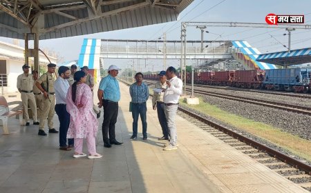 कलेक्टर द्वारा रेलवे बायपास लाइन के लिये भूमि अधिग्रहण कार्य स्थल का किया निरीक्षण