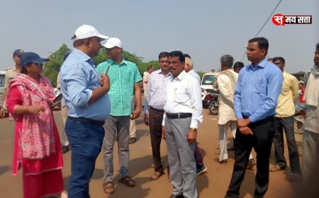 MP Guna News :कलेक्टर ने दशहरा मैदान पर जाकर व्यवस्थाओं के संबंध में लिया गया जायजा