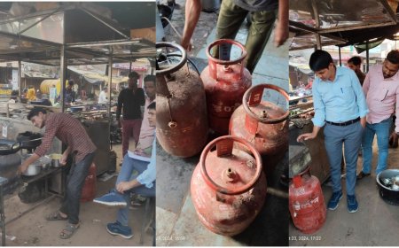 जिला आपूर्ति अधिकारी की टीम द्वारा 07 प्रतिष्‍ठानों से 14 घरेलू गैस सिलेण्‍डर किये गये जप्‍त