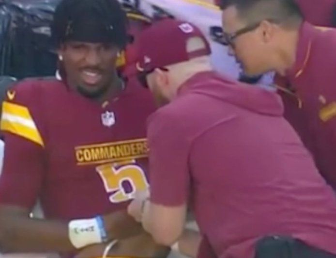 Jaden Daniels suffered a rib injury, after leaving the game, will have to give tests for further games