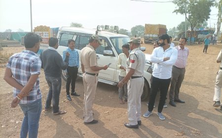 अवैध बसों और वाहनों पर आरटीओ की कार्यवाही ,13 वाहनों से 43 हजार रूपये समन शुल्क वसूला