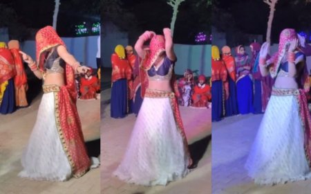 Desi Bhabhi viral Video: देसी भाभी ने घूंघट ओढ़कर  "हाय रे तू छाती के लगे रहे" गाने पर मटकाई कमर, वीडियो वायरल