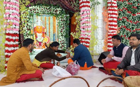 ज़िलाधीश डा. सत्येंद्र सिंह ने किया टेकरी सरकार पर मुकुट भेंट