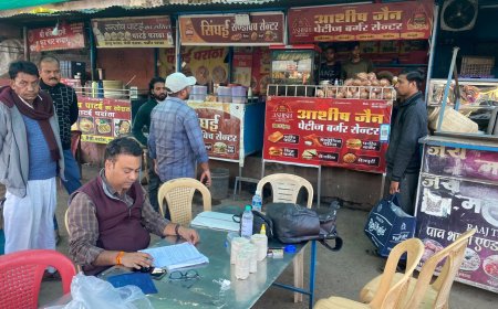 खाद्य सुरक्षा विभाग ने स्ट्रीट फूड वेन्डर से लिए फास्टफूड, चटनी, सॉस एवं अन्य खाद्य सामग्री के सैम्पल