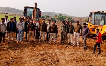 Guna News : दक्षिण वन परिक्षेत्र में 25 बीघा वन भूमि से अतिक्रमण हटाया गया