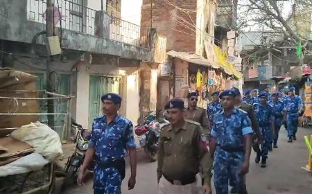 Guna News: रेपिड एक्शन फोर्स ने किया कोतवाली, केंट व बजरंगगढ़ थाना सामूहिक मार्च