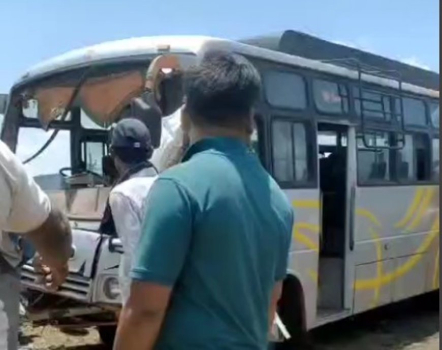 अनियंत्रित हो कर सड़क से नीचे उतरी बस, 1 मौत , 25 घायल