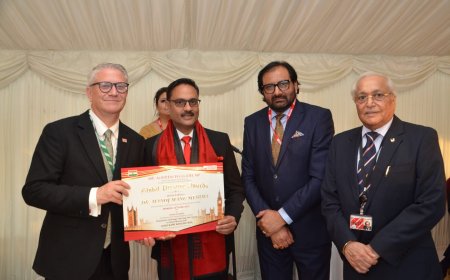 भारत में पत्रकारिता जगत में उल्लेखनीय कार्य के लिए लंदन की संसद में हुआ मध्यप्रदेश के मनोज मनु का सम्मान