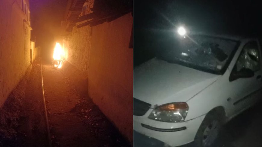 Jabalpur News: बाइक में लगाई आग, कार में की जमकर तोड़फोड़