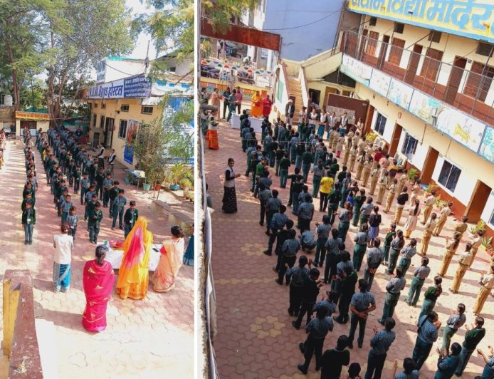 नवीन विद्या मंदिर द्वारा श्री राम लला प्राण प्रतिष्ठा की द्वितीय वर्षगांठ पर भव्य आयोजन